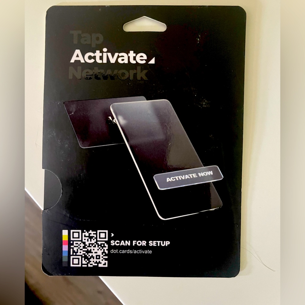 Dot card- QR code digital business card. Brand new, never used.